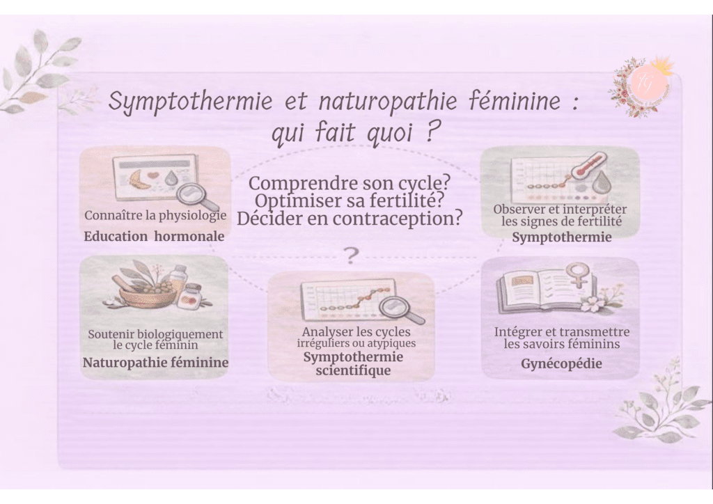 Symptothermie et naturopathie féminine : rôles complémentaires pour comprendre, observer, analyser et accompagner le cycle féminin