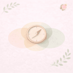 Illustration douce représentant une boussole indiquant différentes zones, évoquant le repérage sans jugement, la variabilité physiologique et l’approche nuancée du cycle féminin en symptothermie.