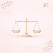 Illustration sobre représentant une balance équilibrée, évoquant la comparaison neutre des formations, le discernement éclairé et l’aide à la décision dans un parcours de formation en symptothermie.